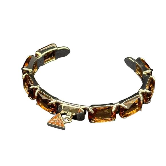 RETAIL $850 Prada Metal Bracelet with Crystals *FULL INCLUSION*Brown - Picture 2 of 10
